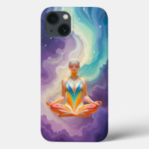 Mujer meditativa y energía pastoral suave