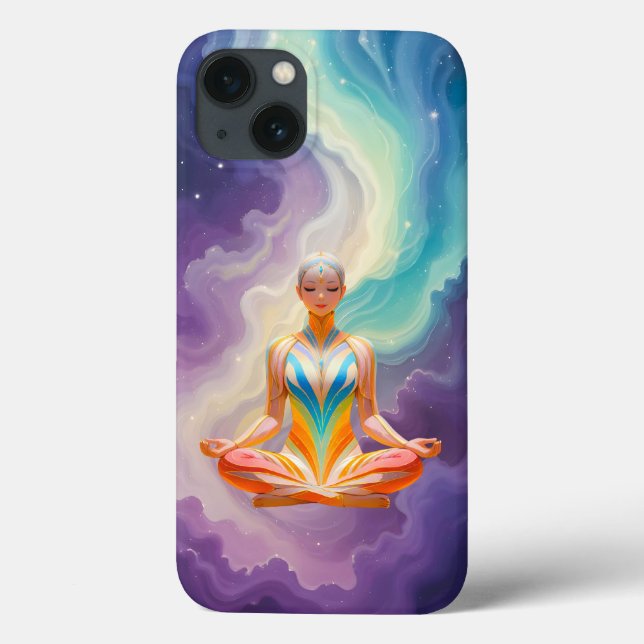 Funda De Case-Mate Para iPhone Mujer meditativa y energía pastoral suave (Reverso)
