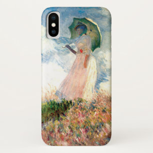 Funda Para iPhone X Mujer Monet con una sombrilla a la izquierda