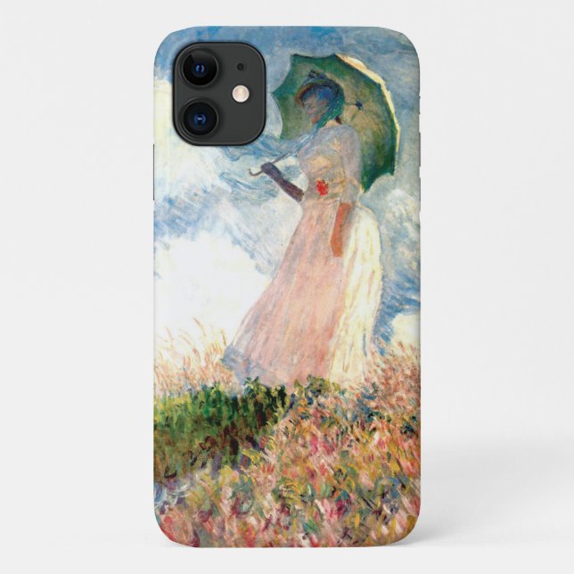 Funda De Case-Mate Para iPhone Mujer Monet con una sombrilla a la izquierda (Reverso)