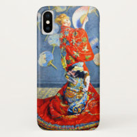 Mujer Monet en traje japonés