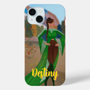 Funda Para iPhone 15 Mujer negra real  Nombre del personalizable