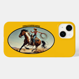 Funda Para iPhone 14 De Case-Mate Mujer occidental: Vaquera en un caballo con un Rop
