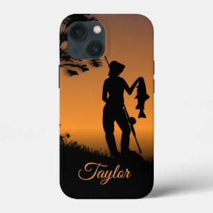 Funda Para iPhone 13 Mini Mujer pescadora en Dusk Personal