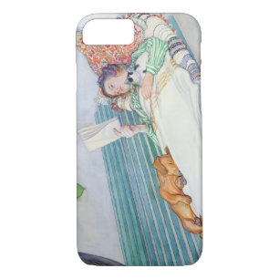 Funda Para iPhone 8/7 Mujer que miente en un banco, 1913 (w/c en el