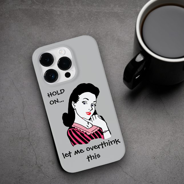 Funda De Case-Mate Para iPhone Mujer Retro Graciosa Pensando En Esto (Subido por el creador)