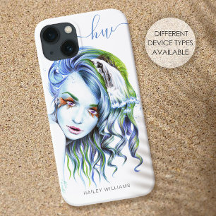 Funda Para iPhone 13 Mujer sirvienta chica Agua Surreal Fantasía Nombre