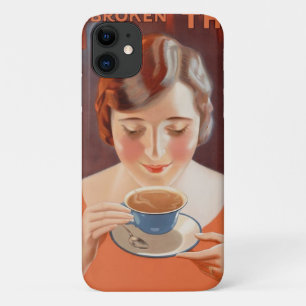Funda Para iPhone 11 Mujer ventilado bebe anuncio de pintura de té
