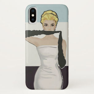 Funda Para iPhone X Mujer ventilado de 1950 con guantes nocturnos