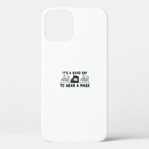 Funda Para iPhone 12 Mujeres oso polar oso negro con máscara facial