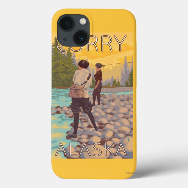 Funda De Case-Mate Para iPhone Mujeres Pesca con mosca - Curry, Alaska (Reverso)