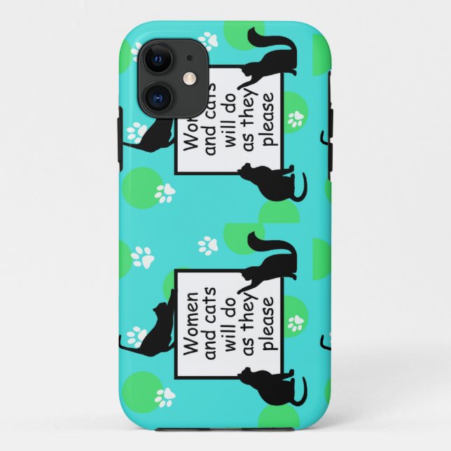 Funda De Case-Mate Para iPhone Mujeres y gatos harán lo que les plazca (Reverso)