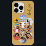 Funda Para iPhone 14 Pro Max De Case-Mate MultiCollage de fotos simple moderno personalizado<br><div class="desc">Multi Collage de fotos Simple Nombre Personalizado Moderno Patrón Hexagon Smartphone iPhone Case incluye un collage de fotos de tus fotos favoritas en forma de hexágono. Personalizado con tu nombre. Perfecto para cumpleaños, Navidades, Día de la Madre, Día del Padre, Abuelos, hermano, hermana, mejor amigo y más. FOTO TIP: centra...</div>