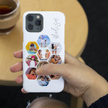 Funda Para iPhone 14 De Case-Mate MultiCollage de fotos simple moderno personalizado<br><div class="desc">Multi Collage de fotos Simple Nombre Personalizado Moderno Patrón Hexagon Smartphone iPhone Case incluye un collage de fotos de tus fotos favoritas en forma de hexágono. Personalizado con tu nombre. Perfecto para cumpleaños, Navidades, Día de la Madre, Día del Padre, Abuelos, hermano, hermana, mejor amigo y más. FOTO TIP: centra...</div>