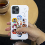 Funda Para iPhone 14 Pro Max De Case-Mate MultiCollage de fotos simple moderno personalizado<br><div class="desc">Multi Collage de fotos Simple Nombre Personalizado Moderno Patrón Hexagon Smartphone iPhone Case incluye un collage de fotos de tus fotos favoritas en forma de hexágono. Personalizado con tu nombre. Perfecto para cumpleaños, Navidades, Día de la Madre, Día del Padre, Abuelos, hermano, hermana, mejor amigo y más. FOTO TIP: centra...</div>