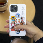 Funda Para iPhone 14 Pro De Case-Mate MultiCollage de fotos simple moderno personalizado<br><div class="desc">Multi Collage de fotos Simple Nombre Personalizado Moderno Patrón Hexagon Smartphone iPhone Case incluye un collage de fotos de tus fotos favoritas en forma de hexágono. Personalizado con tu nombre. Perfecto para cumpleaños, Navidades, Día de la Madre, Día del Padre, Abuelos, hermano, hermana, mejor amigo y más. FOTO TIP: centra...</div>