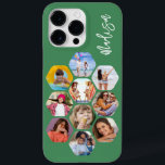 Funda Para iPhone 14 Pro Max De Case-Mate MultiCollage de fotos simple moderno personalizado<br><div class="desc">Multi Collage de fotos Simple Nombre Personalizado Moderno Patrón Hexagon Smartphone iPhone Case incluye un collage de fotos de tus fotos favoritas en forma de hexágono. Personalizado con tu nombre. Perfecto para cumpleaños, Navidades, Día de la Madre, Día del Padre, Abuelos, hermano, hermana, mejor amigo y más. FOTO TIP: centra...</div>