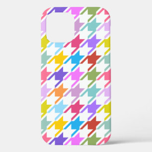 Funda Para iPhone 12 Multicolor inalámbrico + Gran patrón blanco