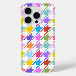 Funda Para iPhone 15 Pro Multicolor inalámbrico + Gran patrón blanco