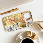 Funda Para iPhone 12 Pro Multifoto 5 Imagen Zig Zag Collage Horizontal<br><div class="desc">Sube tus 5 fotos favoritas y crea tu propio estuche de teléfono único. El diseño se muestra a los lados y tiene una foto principal con un collage de fotos en forma de tira zigzag. Para tu foto principal, te recomendamos una foto de paisaje con tus cabezas/área temática cerca de...</div>