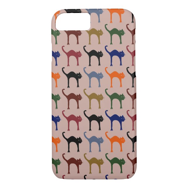 Funda De Case-Mate Para iPhone múltiples gatos ~ patrón animal (Reverso)