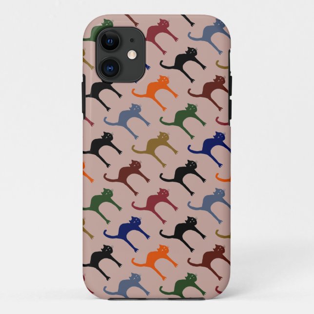 Funda De Case-Mate Para iPhone múltiples gatos ~ patrón animal (Reverso)