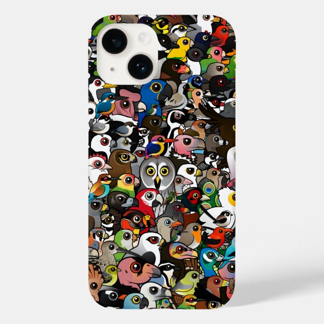 Funda De Case-Mate Para iPhone Multitud Birdorable (Reverso )