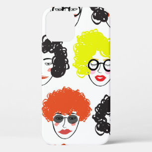 Funda Para iPhone 12 Multitud de gente divertida, fondo fluido