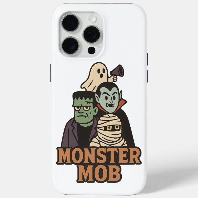 Funda De Case-Mate Para iPhone Multitud de Monstruos Fantasma Divertido Vampiro F (Reverso )