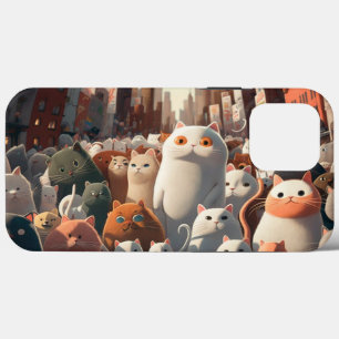 Funda Para iPhone 13 Pro Max Multitud de Personalizados de Ciudad del Gato