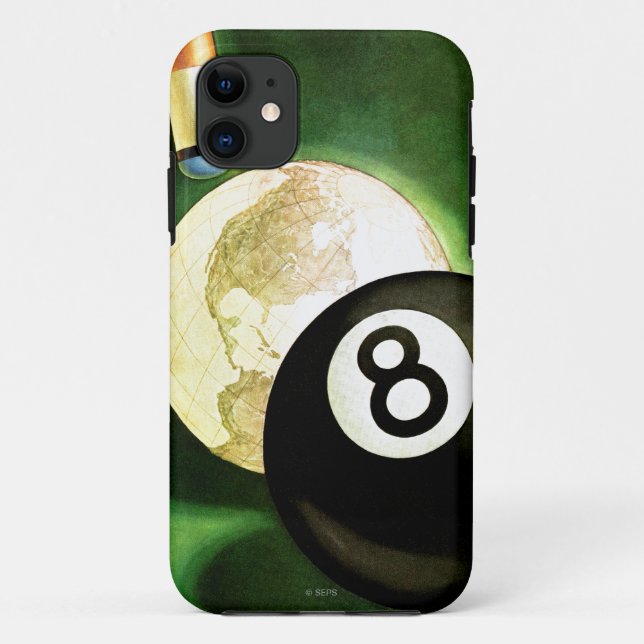 Funda De Case-Mate Para iPhone Mundo como bola de señal (Reverso)