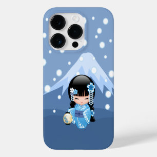 Funda Para iPhone 14 Pro De Case-Mate Muñeca Kokeshi de invierno - Chica Geisha de la Mo