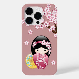 Funda Para iPhone 14 Pro De Case-Mate Muñeca Kokeshi primavera - Geisha japonesa suave e