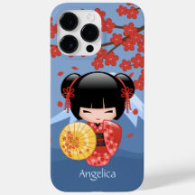 Muñeca roja Sakura Kokeshi - Chica cute Geisha