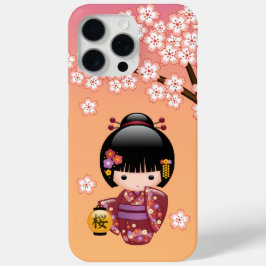 Funda Para iPhone 15 Pro Max Muñeca Sakura Kokeshi - Chica de Geisha en la Enví