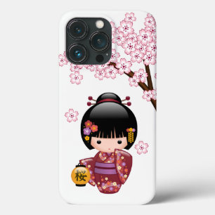 Funda Para iPhone 13 Pro Muñeca Sakura Kokeshi - Chica Geisha japonés