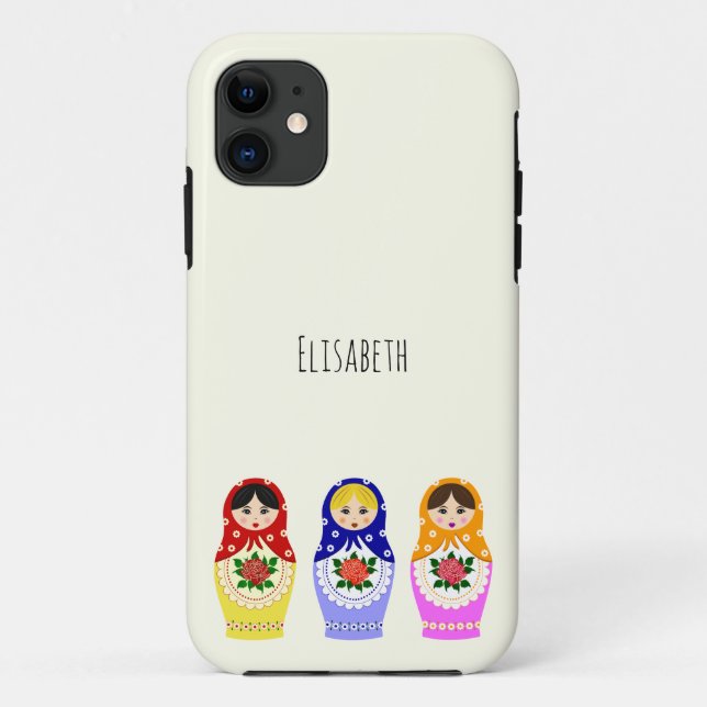 Funda De Case-Mate Para iPhone Muñecas rusas del matryoshka (Reverso)