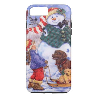 Funda Para iPhone 8 Plus/7 Plus Muñeco de nieve de encargo del navidad del día de