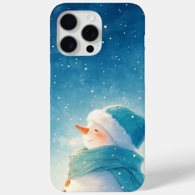 Funda De Case-Mate Para iPhone Muñeco de Nieve Feliz (Reverso )