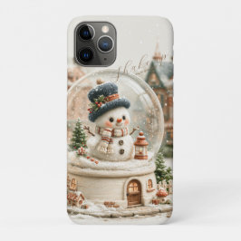 Funda Para iPhone 11 Pro Muñeco de nieve lindo en globo de nieve