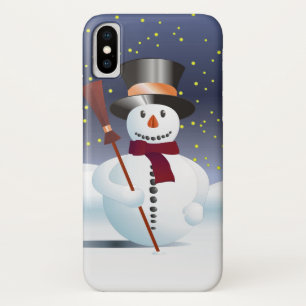 Funda Para iPhone X Muñeco de nieve para Navidad