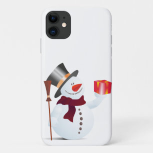 Funda Para iPhone 11 Muñeco de nieve para Navidad