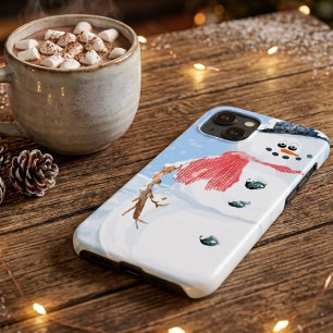 Funda Para iPhone 13 Muñeco de Nieve Tonto 