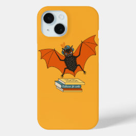 Funda Para iPhone 15 Murciélago Lector | Bibliotecaria Caprichosa con L