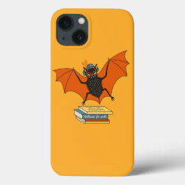 Funda Para iPhone 15 Murciélago Lector | Bibliotecaria Caprichosa con L