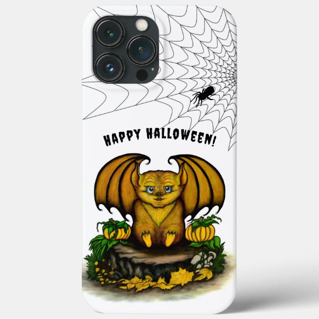 Funda De Case-Mate Para iPhone Murciélago lindo de Halloween (Reverso )