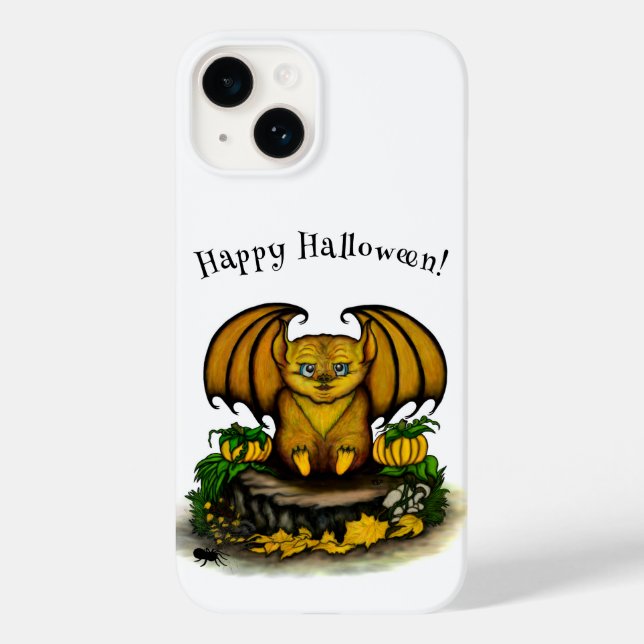 Funda De Case-Mate Para iPhone Murciélago lindo de Halloween (Reverso )