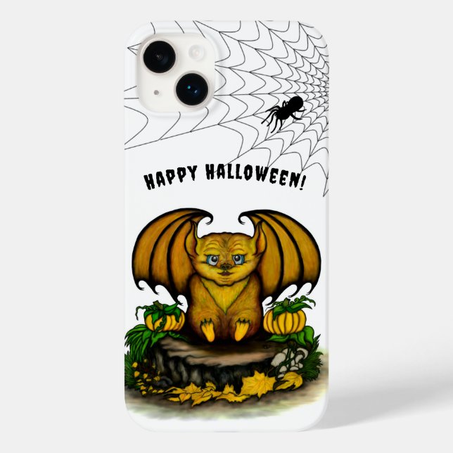 Funda De Case-Mate Para iPhone Murciélago lindo de Halloween (Reverso )