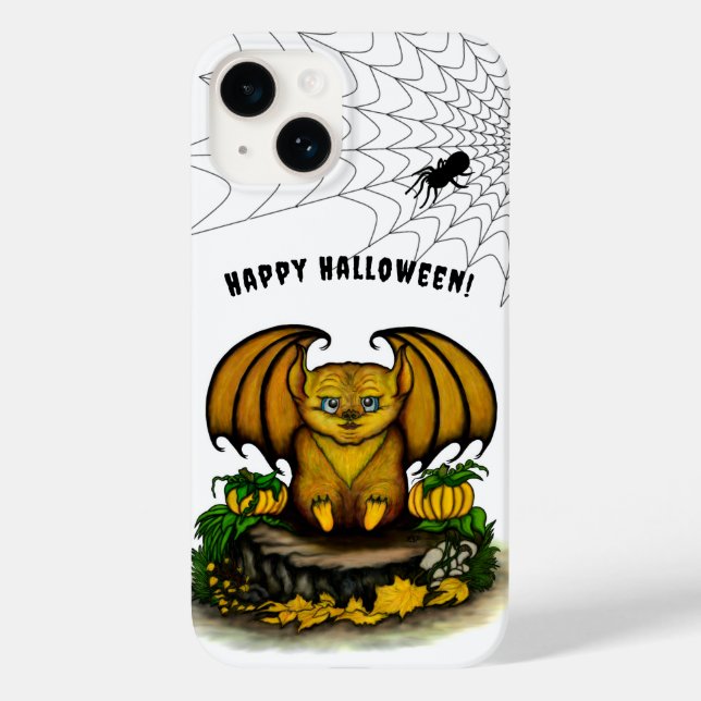 Funda De Case-Mate Para iPhone Murciélago lindo de Halloween (Reverso )