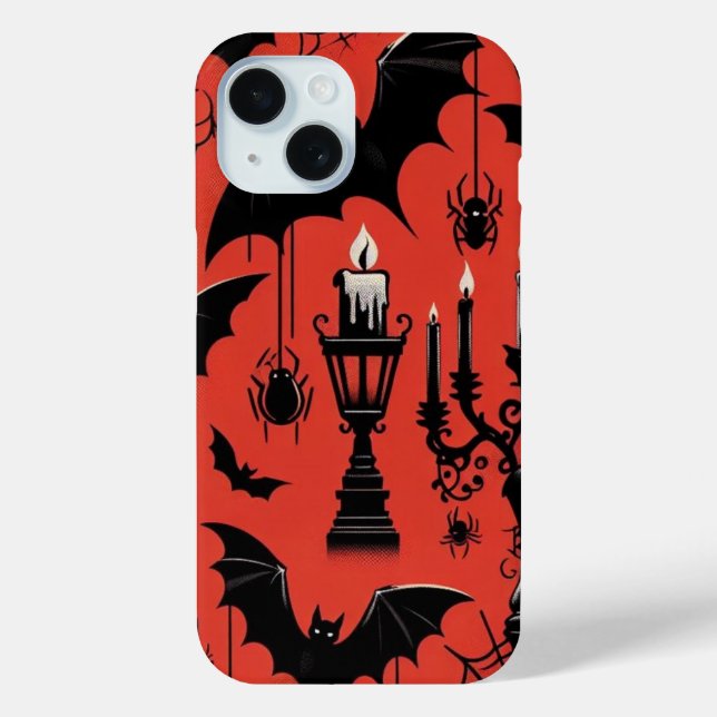 Funda De Case-Mate Para iPhone Murciélagos & Velas (Reverso )